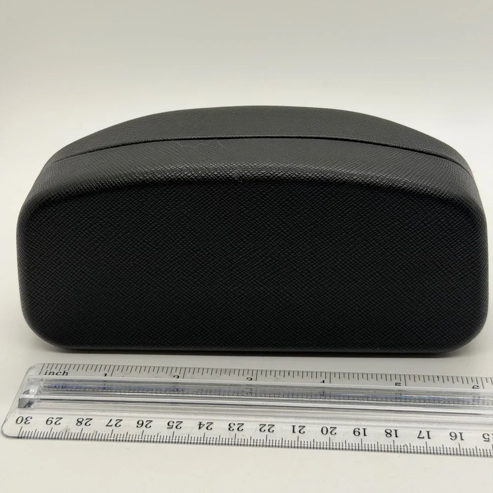 Salvatore Ferragamo Black Textured Hard Shell Eyeglass Case Elegant Sophisticate
